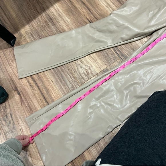 Abercrombie & Fitch Curve Love Vegan Leather Slim Flare Pant - Picture 11 of 11